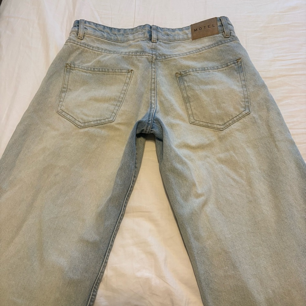 Motel Rocks Low Rise Parallel Jeans in Arctic Blue - Picture 7 of 11